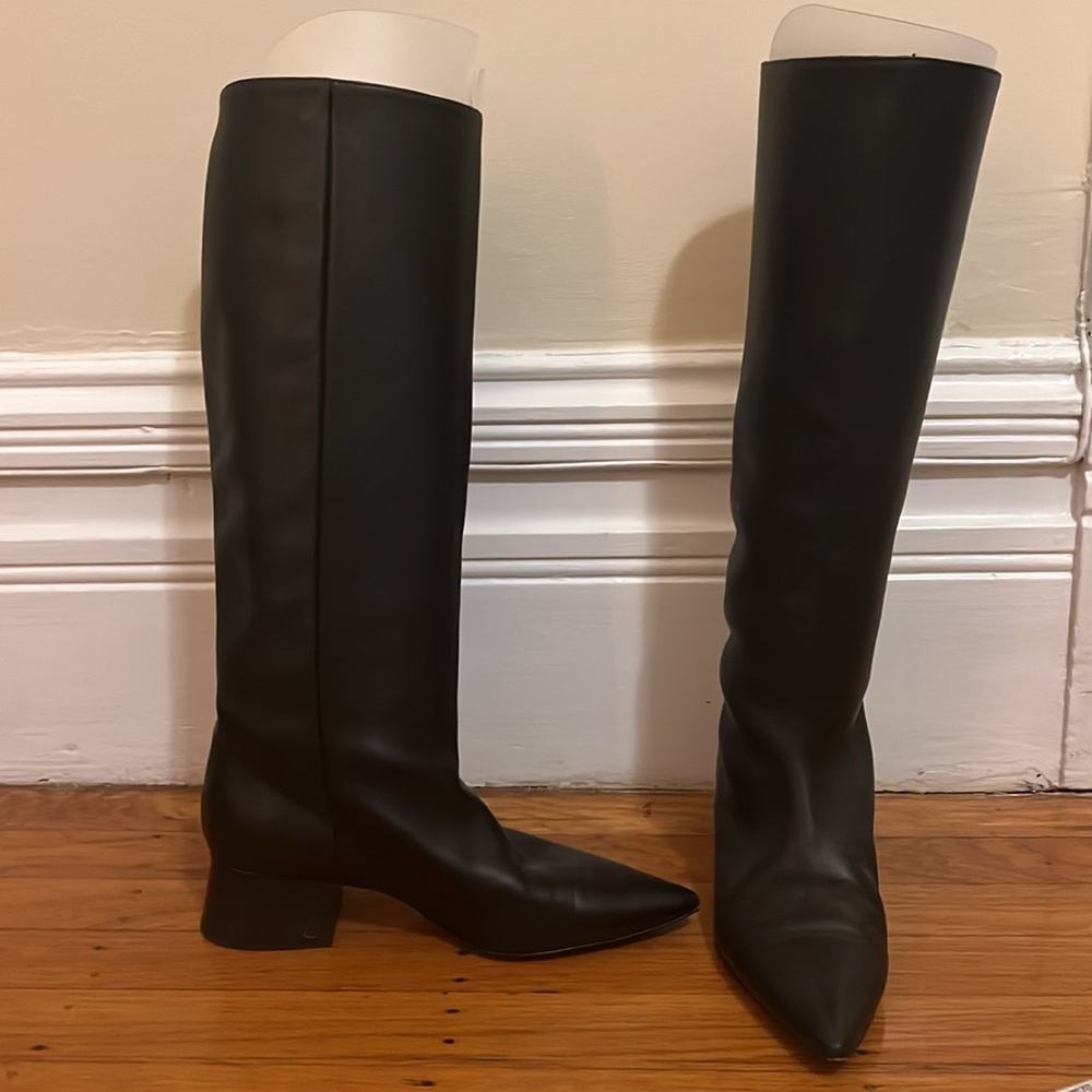 Freda Salvador Low Heel Tall Black Boot